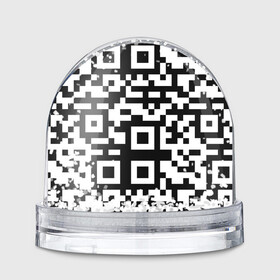 Игрушка Снежный шар с принтом qr code куаркод в Курске, Пластик | Изображение внутри шара печатается на глянцевой фотобумаге с двух сторон | covid | qr code | антикороновирус | ковид | куаркод | привика