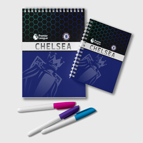 Блокнот с принтом FC Chelsea London | ФК Челси Лонон в Курске, 100% бумага | 48 листов, плотность листов — 60 г/м2, плотность картонной обложки — 250 г/м2. Листы скреплены удобной пружинной спиралью. Цвет линий — светло-серый
 | Тематика изображения на принте: blue | champion | chelsea | club | football | lions | london | soccer | sport | англия | аристократы | британия | клуб | лондон | львы | синие | спорт | футбол | челси | чемпион