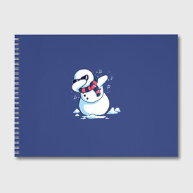 Альбом для рисования с принтом Dab Snowman in a scarf в Курске, 100% бумага
 | матовая бумага, плотность 200 мг. | 2022 | 22 | christmas | dab | dub | new | notes | scarf | snow | snowman | snowy | woman | year | баба | год | даб | новый | ноты | очки | рождество | снег | снеговик | снежная | шарф