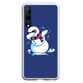 Чехол для Honor P30 с принтом Dab Snowman in a scarf в Курске, Силикон | Область печати: задняя сторона чехла, без боковых панелей | 2022 | 22 | christmas | dab | dub | new | notes | scarf | snow | snowman | snowy | woman | year | баба | год | даб | новый | ноты | очки | рождество | снег | снеговик | снежная | шарф