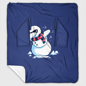 Плед с рукавами с принтом Dab Snowman in a scarf в Курске, 100% полиэстер | Закругленные углы, все края обработаны. Ткань не мнется и не растягивается. Размер 170*145 | 2022 | 22 | christmas | dab | dub | new | notes | scarf | snow | snowman | snowy | woman | year | баба | год | даб | новый | ноты | очки | рождество | снег | снеговик | снежная | шарф