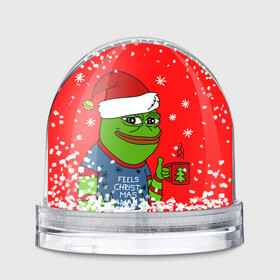 Игрушка Снежный шар с принтом Pepe New Year    Pepe the Frog в Курске, Пластик | Изображение внутри шара печатается на глянцевой фотобумаге с двух сторон | pepe | pepe new year | pepe the frog | лягушенок пепе | лягушка | лягушка мем | мемы | новогодние | новогодние мемы | новый год | пепе | с новым годом