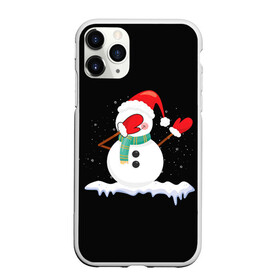 Чехол для iPhone 11 Pro матовый с принтом Cartoon Dab Snowman в Курске, Силикон |  | Тематика изображения на принте: 2022 | 22 | cartoon | christmas | dab | dub | mult | new | notes | scarf | snow | snowman | snowy | woman | year | баба | год | даб | мультяшный | новый | очки | рождество | снег | снеговик | снежная | шарф