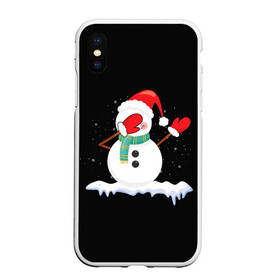 Чехол для iPhone XS Max матовый с принтом Cartoon Dab Snowman в Курске, Силикон | Область печати: задняя сторона чехла, без боковых панелей | Тематика изображения на принте: 2022 | 22 | cartoon | christmas | dab | dub | mult | new | notes | scarf | snow | snowman | snowy | woman | year | баба | год | даб | мультяшный | новый | очки | рождество | снег | снеговик | снежная | шарф