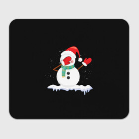 Прямоугольный коврик для мышки с принтом Cartoon Dab Snowman в Курске, натуральный каучук | размер 230 х 185 мм; запечатка лицевой стороны | 2022 | 22 | cartoon | christmas | dab | dub | mult | new | notes | scarf | snow | snowman | snowy | woman | year | баба | год | даб | мультяшный | новый | очки | рождество | снег | снеговик | снежная | шарф