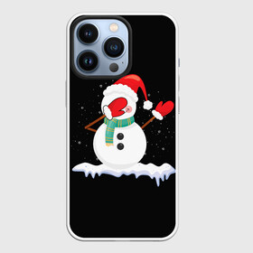 Чехол для iPhone 13 Pro с принтом Cartoon Dab Snowman в Курске,  |  | 2022 | 22 | cartoon | christmas | dab | dub | mult | new | notes | scarf | snow | snowman | snowy | woman | year | баба | год | даб | мультяшный | новый | очки | рождество | снег | снеговик | снежная | шарф