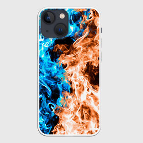 Чехол для iPhone 13 mini с принтом Огненное пламя в Курске,  |  | blue fire | blue flame | fire | fire and ice | fire and water | flame | neon | в огне | горящий | инь ян | инь янь | искры | неон | неоновый огонь | огненный | огонь | огонь и вода | огонь и лед | пламя | пожар | противостояние