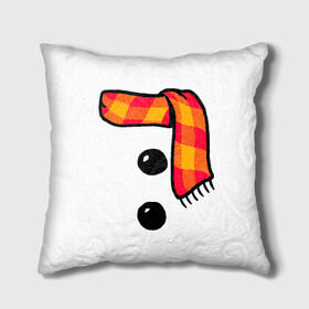 Подушка 3D с принтом Snowman Outfit в Курске, наволочка – 100% полиэстер, наполнитель – холлофайбер (легкий наполнитель, не вызывает аллергию). | состоит из подушки и наволочки. Наволочка на молнии, легко снимается для стирки | attributes | buttons | christmas | new | scarf | snow | snowman | snowy | woman | year | атрибутика | баба | год | новый | пуговица | пуговицы | рождество | снег | снеговик | снежная | шарф