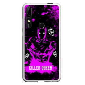 Чехол для Honor P Smart Z с принтом JOJO   KILLER QUEEN   КОРОЛЕВА УБИЙЦА   АРТ в Курске, Силикон | Область печати: задняя сторона чехла, без боковых панелей | adventure | jojo | jojos bizarre | jojos bizarre adventure | killer queen | pattern | yare yare daze | аниме | брызги | джоджо | манга | розовый | узор | яре яре дазе