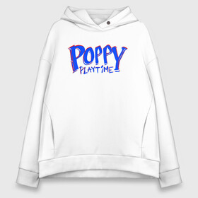 Женское худи Oversize хлопок с принтом ЛОГОТИП POPPY PLAYTIME ИГРА в Курске, френч-терри — 70% хлопок, 30% полиэстер. Мягкий теплый начес внутри —100% хлопок | боковые карманы, эластичные манжеты и нижняя кромка, капюшон на магнитной кнопке | poppy playtime | игра | кукла | монстр | плэйтайм | попи плей тайм | попи плэй тайм | попиплейтам | попиплэйтайм | поппи плейтайм | поппиплэйтайм | хагги вагги | хаги ваги | хоррор