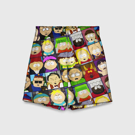 Детские спортивные шорты 3D с принтом SOUTH PARK   ЮЖНЫЙ ПАРК   УЗОР   PATTERN в Курске,  100% полиэстер
 | пояс оформлен широкой мягкой резинкой, ткань тянется
 | Тематика изображения на принте: eric cartman | park | pattern | south | south park | кайл | картман | картмен | кени | кеннет | кенни | они убили кени | парк | саус парк | сволочи | стэнли | узор | эрик | южный | южный парк