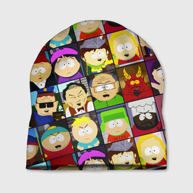 Шапка 3D с принтом SOUTH PARK   ЮЖНЫЙ ПАРК   УЗОР   PATTERN в Курске, 100% полиэстер | универсальный размер, печать по всей поверхности изделия | Тематика изображения на принте: eric cartman | park | pattern | south | south park | кайл | картман | картмен | кени | кеннет | кенни | они убили кени | парк | саус парк | сволочи | стэнли | узор | эрик | южный | южный парк