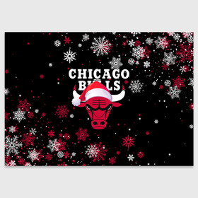 Поздравительная открытка с принтом НОВОГОДНИЙ CHICAGO BULLS 2022 СНЕЖИНКИ в Курске, 100% бумага | плотность бумаги 280 г/м2, матовая, на обратной стороне линовка и место для марки
 | Тематика изображения на принте: 2022 | 23 | basketball | bulls | chicago bulls | jordan | logo | michael jordan | nba | red | sport | баскетбол | быки | джордан | лого | майкл джордан | новогодний чикаго булс | новый год | спорт | чикаго буллс | чикаго булс новый год
