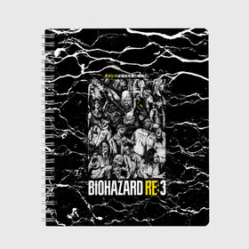 Тетрадь с принтом Biohazard RE3 в Курске, 100% бумага | 48 листов, плотность листов — 60 г/м2, плотность картонной обложки — 250 г/м2. Листы скреплены сбоку удобной пружинной спиралью. Уголки страниц и обложки скругленные. Цвет линий — светло-серый
 | game | games | re | resident evil | игра | игры | обитель зла | резедент эвил | реседент ивел