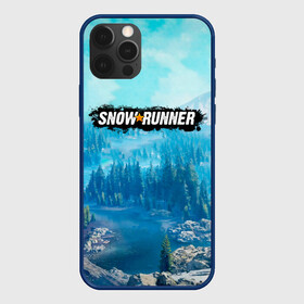 Чехол для iPhone 12 Pro Max с принтом SnowRunner СноуРаннер логотип в Курске, Силикон |  | race | snowrunner | гонки | гонки по бездорожью | гоночные игры | зимние гонки | снежные гонки | снежный бегун | сноу раннер | сноураннер