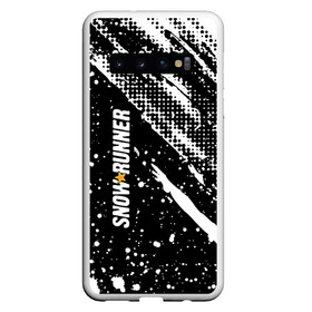Чехол для Samsung Galaxy S10 с принтом SnowRunner Logo в Курске, Силикон | Область печати: задняя сторона чехла, без боковых панелей | race | snowrunner | гонки | гонки по бездорожью | гоночные игры | зимние гонки | снежные гонки | снежный бегун | сноу раннер | сноураннер