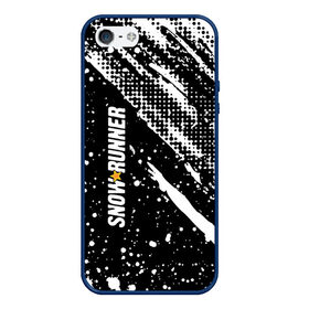 Чехол для iPhone 5/5S матовый с принтом SnowRunner Logo в Курске, Силикон | Область печати: задняя сторона чехла, без боковых панелей | race | snowrunner | гонки | гонки по бездорожью | гоночные игры | зимние гонки | снежные гонки | снежный бегун | сноу раннер | сноураннер