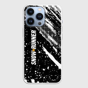 Чехол для iPhone 13 Pro с принтом SnowRunner Logo в Курске,  |  | race | snowrunner | гонки | гонки по бездорожью | гоночные игры | зимние гонки | снежные гонки | снежный бегун | сноу раннер | сноураннер