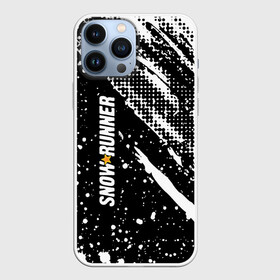 Чехол для iPhone 13 Pro Max с принтом SnowRunner Logo в Курске,  |  | race | snowrunner | гонки | гонки по бездорожью | гоночные игры | зимние гонки | снежные гонки | снежный бегун | сноу раннер | сноураннер