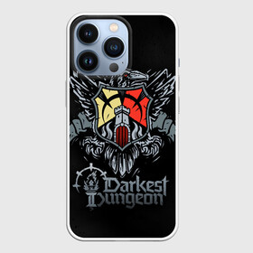 Чехол для iPhone 13 Pro с принтом Darkest Dungeon герб в Курске,  |  | Тематика изображения на принте: darkest dungeon | dd | rpg | the butchers circus | the colour of madness | the crimson court | the shieldbreaker | игры | подземелье | темнейшее подземелье