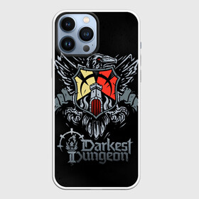 Чехол для iPhone 13 Pro Max с принтом Darkest Dungeon герб в Курске,  |  | Тематика изображения на принте: darkest dungeon | dd | rpg | the butchers circus | the colour of madness | the crimson court | the shieldbreaker | игры | подземелье | темнейшее подземелье