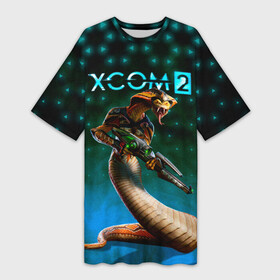 Платье-футболка 3D с принтом XCOM ИКС КОМ рептилия в Курске,  |  | alien | lizard | reptile | snake | ufo | xcom | вторжение инопланетян | змея | икс ком | икском | инопланетное вторжение | инопланетянин | нло | пришелец | ящер | ящерица