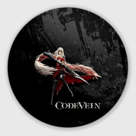 Круглый коврик для мышки с принтом Ева Ру Code Vein в Курске, резина и полиэстер | круглая форма, изображение наносится на всю лицевую часть | eva | eva roux | roux | девушка | ева | игра | код вейн | персонаж | роукс