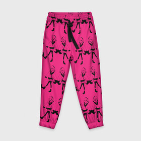 Детские брюки 3D с принтом Просто девочки в Курске, 100% полиэстер | манжеты по низу, эластичный пояс регулируется шнурком, по бокам два кармана без застежек, внутренняя часть кармана из мелкой сетки | аниме | девочка | девушкам | люди | розовый