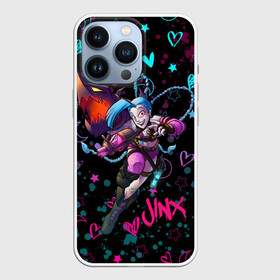 Чехол для iPhone 13 Pro с принтом ЛОЛ ДЖИНКС LOVE IS HEART в Курске,  |  | akali | arcane | fan | fan art | hero | jinx | kda | kda mas | league of legends | lol | moba | акали | аркейн | герой | джинкс | кда | лига легенд | лол | моба