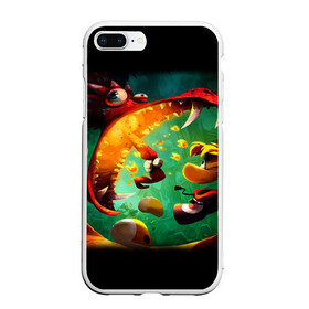 Чехол для iPhone 7Plus/8 Plus матовый с принтом Rayman Legend в Курске, Силикон | Область печати: задняя сторона чехла, без боковых панелей | аркада | дракон | игра | кулак | рейман