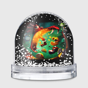Игрушка Снежный шар с принтом Rayman Legend в Курске, Пластик | Изображение внутри шара печатается на глянцевой фотобумаге с двух сторон | аркада | дракон | игра | кулак | рейман
