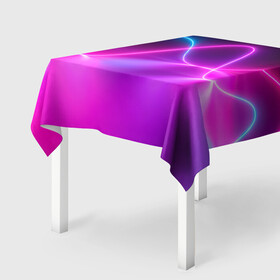 Скатерть 3D с принтом Лучи света pink theme в Курске, 100% полиэстер (ткань не мнется и не растягивается) | Размер: 150*150 см | абстрактные | волна | волна света | излучение | киберпанк | лучи | лучи света | неон | неоновые принты | рисунок | свет