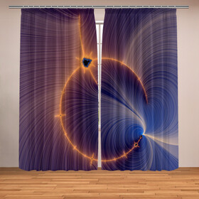 Фотошторы с принтом Black Hole Tribute design в Курске, Блэкаут (светозащита 90%) / Габардин (светозащита 40% | 2 полотна шириной по 145 см; Высота 200-300 см; Крепление: шторная лента (на крючки); | астрономия | астрофизика | вселенная | галактика | звезда | космос | фрактал | черная дыра