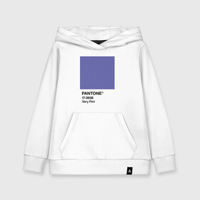 Детская толстовка хлопок с принтом Цвет Pantone 2022 года - Very Peri в Курске, 100% хлопок | Круглый горловой вырез, эластичные манжеты, пояс, капюшен | Тематика изображения на принте: pantone | very peri | violet | графический дизайн | дизайн | дизайнерский мем | дизигн | дизигнер | мем | пантон | сиреневый | фиолетовый | цвет 2022 года | цвет года | цвет пантон