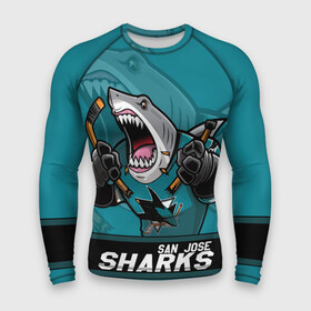 Мужской рашгард 3D с принтом San Jose Sharks, Сан Хосе Шаркс в Курске,  |  | hockey | nhl | san jose | san jose sharks | sharks | usa | акула | маскот | нхл | сан хосе | санхосе | санхосе шаркс | спорт | сша | хоккей | шайба | шаркс