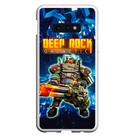 Чехол для Samsung S10E с принтом Deep Rock Galactic / Gunner в Курске, Силикон | Область печати: задняя сторона чехла, без боковых панелей | deep rock galactic | drg | dwarf | gnome | gunner | гном | дип рок галактик | добыча минералов | космические шахтеры | стрелок