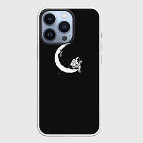 Чехол для iPhone 13 Pro с принтом Кофе на Луне в Курске,  |  | nasa | астронавт | вселенная | галактика | звезды | космонавт | космос | кофе | луна | наса | отдых | перерыв | релакс | роскосмос | серп луны | удовольствие | фантазия
