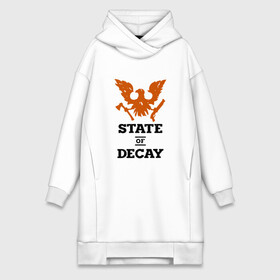 Платье-худи хлопок с принтом State of Decay | Эмблема | Лого в Курске,  |  | logo | state of decay | survival horror | undead labs | загнивающий штат | зомби апокалипсис | лого | логотип | стадия разложения | стейт оф декай | эмблема