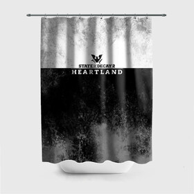 Штора 3D для ванной с принтом State of Decay | Heartland | Logo в Курске, 100% полиэстер | плотность материала — 100 г/м2. Стандартный размер — 146 см х 180 см. По верхнему краю — пластиковые люверсы для креплений. В комплекте 10 пластиковых колец | heartland | logo | state of decay | survival horror | undead labs | загнивающий штат | зомби апокалипсис | лого | логотип | стадия разложения | стейт оф декай | эмблема