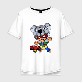 Мужская футболка хлопок Oversize с принтом Koala Nita из Brawl Stars в Курске, 100% хлопок | свободный крой, круглый ворот, “спинка” длиннее передней части | Тематика изображения на принте: brawl stars | games | koala | nita | бравл старс | игры | коала | нита | персонажи