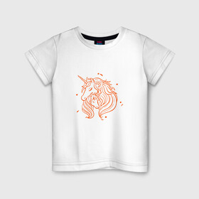 Детская футболка хлопок с принтом Единорожка (единорог со звездами) в Курске, 100% хлопок | круглый вырез горловины, полуприлегающий силуэт, длина до линии бедер | девочке | девушке | единорог | единорожка | звезды | любовь | подарок