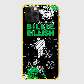Чехол для iPhone 12 Pro с принтом billie eilish новый год снежинки в Курске, силикон | область печати: задняя сторона чехла, без боковых панелей | be | billie | billie eilish | blohsh | ghoul | билли | билли айлиш