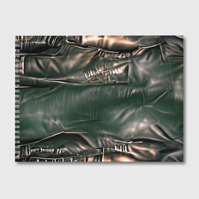 Альбом для рисования с принтом Постап стайл - рваная куртка в Курске, 100% бумага
 | матовая бумага, плотность 200 мг. | Тематика изображения на принте: гранж | депрессивный | кожа | постап | постапокалипсис | темный | черный
