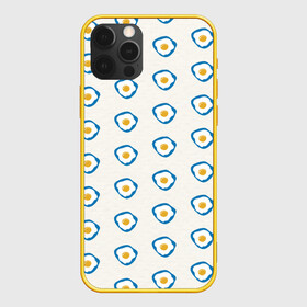 Чехол для iPhone 12 Pro с принтом Утро начинается с яичницы в Курске, силикон | область печати: задняя сторона чехла, без боковых панелей | еда | завтрак | паттерн | яичница | яйца