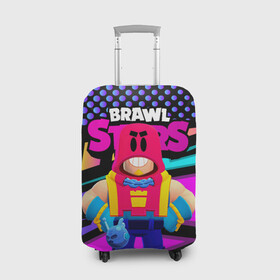 Чехол для чемодана 3D с принтом ГРОМ БРАВЛ СТАРС GROM BRAWL STARS в Курске, 86% полиэфир, 14% спандекс | двустороннее нанесение принта, прорези для ручек и колес | brawl | brawl stars | brawlstars | grom | бравлстарс | гром