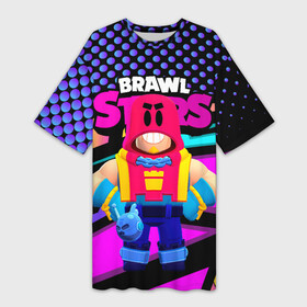 Платье-футболка 3D с принтом ГРОМ БРАВЛ СТАРС GROM BRAWL STARS в Курске,  |  | brawl | brawl stars | brawlstars | grom | бравлстарс | гром