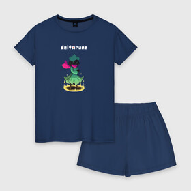 Женская пижама с шортиками хлопок с принтом Ральзей Deltarun в Курске, 100% хлопок | футболка прямого кроя, шорты свободные с широкой мягкой резинкой | deltarun | ralsei | дельта | ральзей | рун
