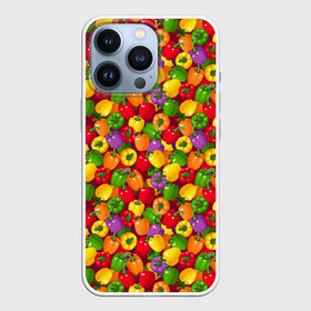 Чехол для iPhone 13 Pro с принтом Перец Болгарский в Курске,  |  | diet | health | healthy food | offices | vegan | vegetable food | vegetarian | vitamins | болгарский перец | брокколи | веган | вегетарианец | витамины | диета | здоровое питание | здоровье | зож | овощи | офощи | перец