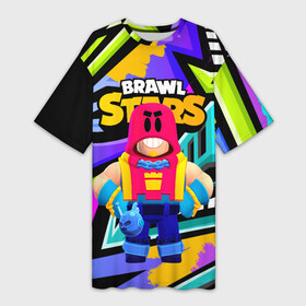 Платье-футболка 3D с принтом GROM BRAWL STARS ГРОМ БРАВЛЫ в Курске,  |  | brawl | brawl stars | brawlstars | grom | бравлстарс | гром