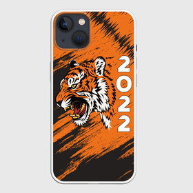 Чехол для iPhone 13 с принтом ТИГР 2022 TIGER 2022 в Курске,  |  | 2022 | 22 | animal | beast | christmas | merry | new | predator | tiger | year | водяного | водяной | год | животное | животные | зверь | новый | полосатый | полосы | рождество | тигр | тигра | хищник